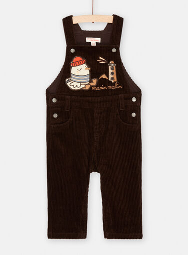 Baby boy long brown overalls SULOSAL / 23WG10R1SAL814