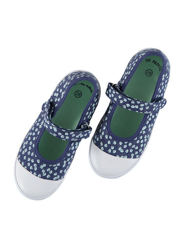 Girls' printed canvas Mary-Janes FFBABSHEL / 19SK35B1D17070