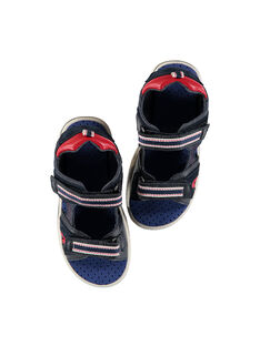 Boys' smart sandals in two fabrics FGSANDSPOR / 19SK36D1D0E070