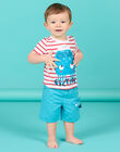 baby boy white, red and blue short sleeve t-shirt NUFICTI1 / 22SG10U3TMC000