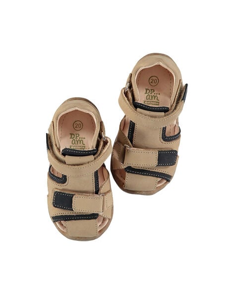 Baby boys' smart leather sandals FBGSANDHER / 19SK38C3D0E080