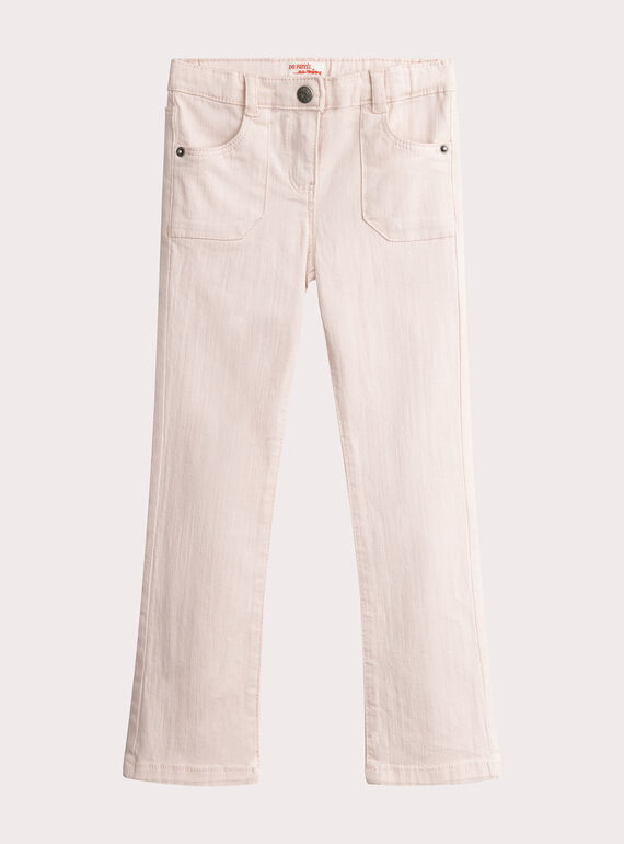  Pink denim jeans flare cut for girls  VAJOPANT1 / 24W901J2PAND329