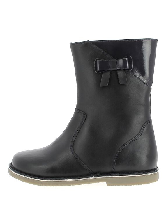 Girls' leather boots DFBOTTEJU / 18WK35T4D10070