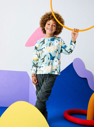 Light green TEE SHIRT LS VOPERTEE1 / 24W902R3TML629