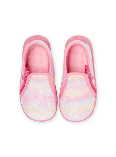 Baby girl pink booties with fantasy design NIPANTROSE / 22KK3711D0A030