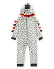 Hooded velvet jumpsuit with dragon animation PEGOSURDRA / 22WH1232D4F621