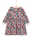 Maxi flower print fleece dress PAJOROB1 / 22W901B2ROBD319
