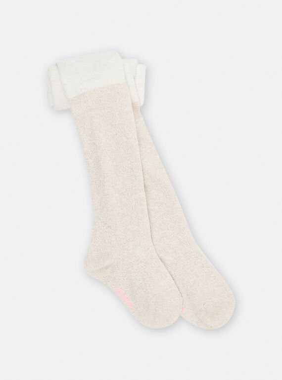 Baby girl ecru lurex tights SYIJOCOLU1 / 23WI09M4COL006