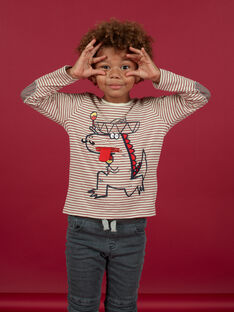 Long sleeve striped t-shirt child boy MOFUNTEE4 / 21W902M1TML810