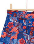 Child girl blue floral shorts NASANSHORT2 / 22S901S2SHO707