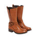 Rider boots with smooth leather strap