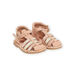 Coral leather sandals