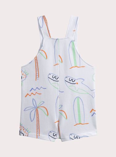 White SHORT DUNGAREES WUTASAC2 / 25SG10U1SAC000