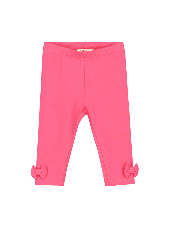 Baby girls' pink leggings FYIJOLEG6 / 19SI09G2CAL302