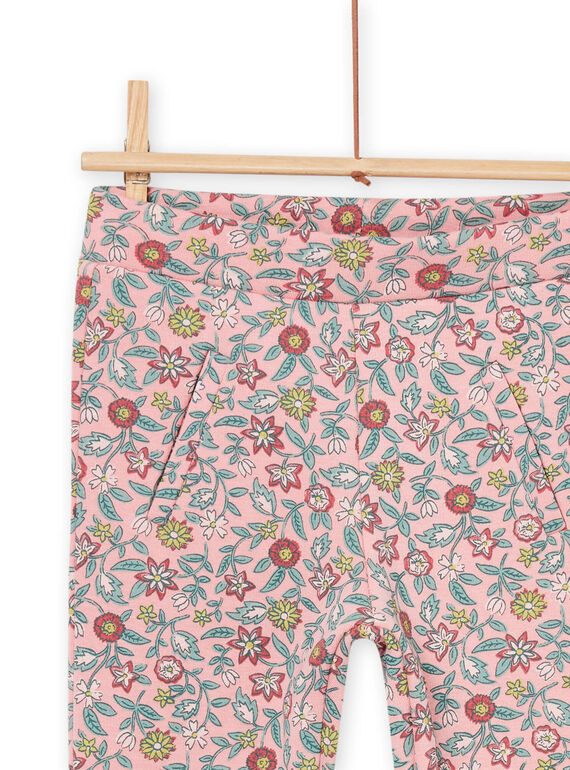 Fleece pants with floral print PARHUPANT / 22W901Q1PAN303