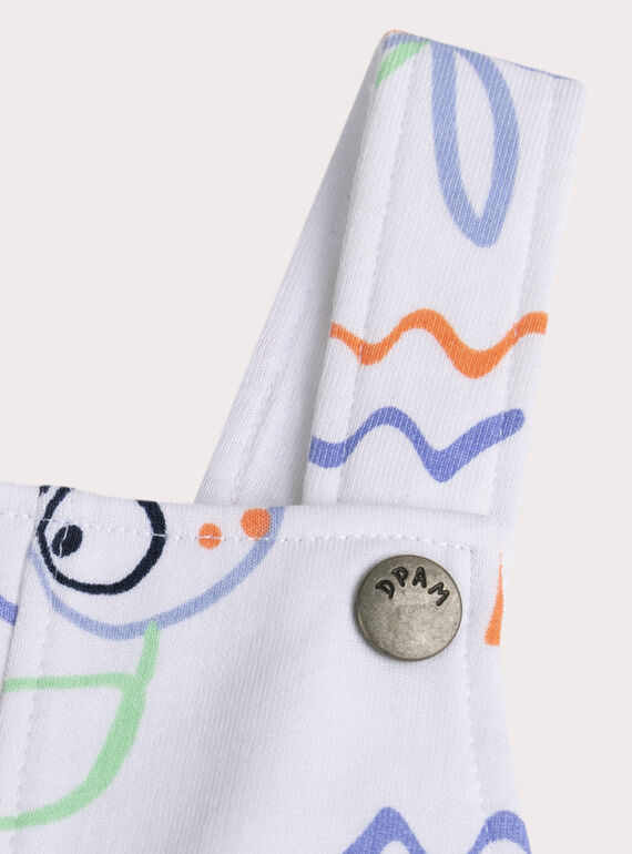 White SHORT DUNGAREES WUTASAC2 / 25SG10U1SAC000