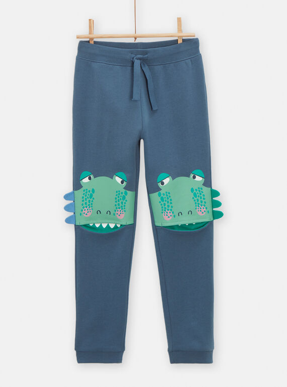 Blue jogging suit with dinosaur animation for boys TOCOJOG / 24S902N1JGB622