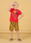 Child boy jungle and lion print Bermuda shorts