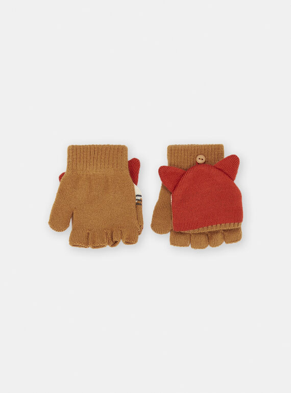 Cinnamon and red mittens with fox animation SYOGROGAN2 / 23WI0291GAN809