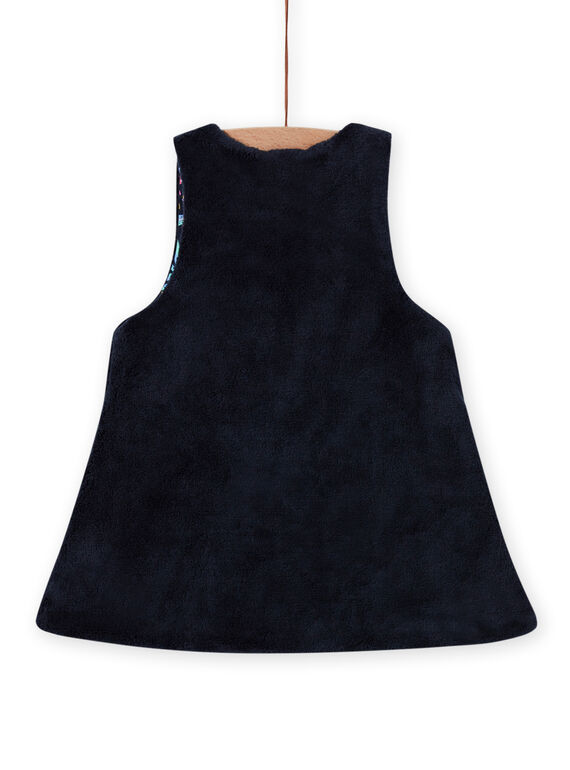 Baby girl reversible sleeveless dress with floral print MIPLAROB3 / 21WG09O1ROBC202