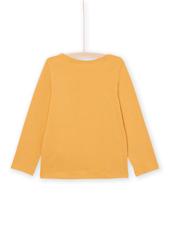 Yellow long sleeve t-shirt with zebra animation PAJOYTEE5 / 22W901B2TMLB107