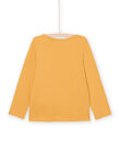 Yellow long sleeve t-shirt with zebra animation PAJOYTEE5 / 22W901B2TMLB107