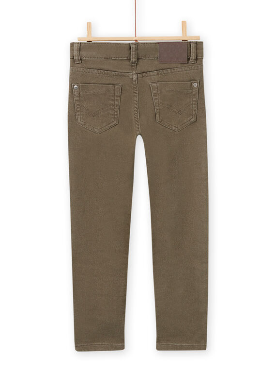 Boy's khaki twill pants MOJOPAKNI1 / 21W90223PANG631