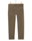 Boy's khaki twill pants MOJOPAKNI1 / 21W90223PANG631