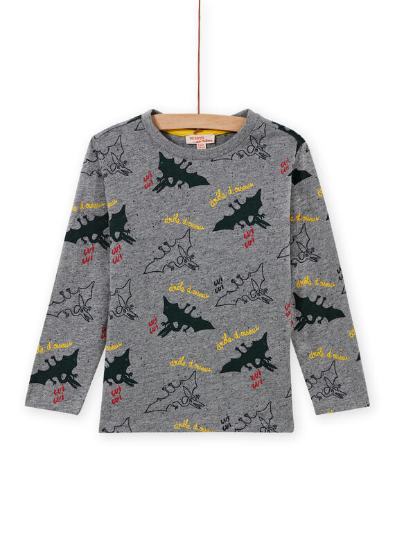 Boy's Grey Dinosaur Print T-Shirt MOFUNTEE1 / 21W902M4TML943