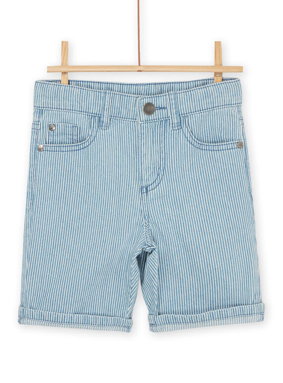 Light denim denim shorts with stripes print ROEXOBER1 / 23S902V3BERP272