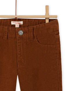 Boy's brown corduroy pants MOJOPAVEL9 / 21W902N5PAN812