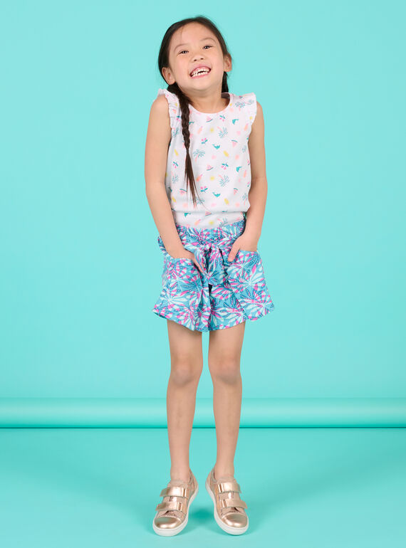 Child girl blue and pink shorts NAFICSHORT3 / 22S901U2SHO204