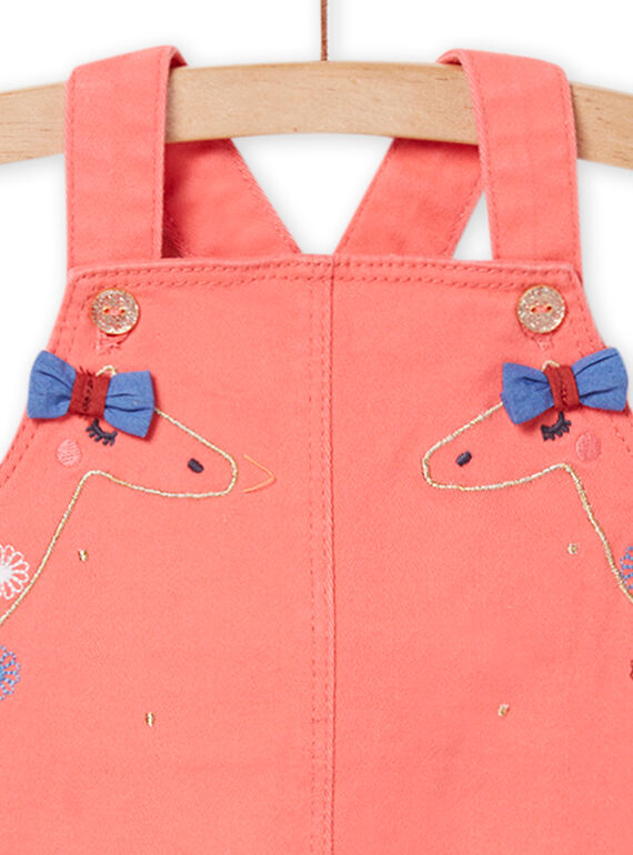 Nude pink dress with fantasy patterns baby girl NISANROB3 / 22SG09S1ROBD300