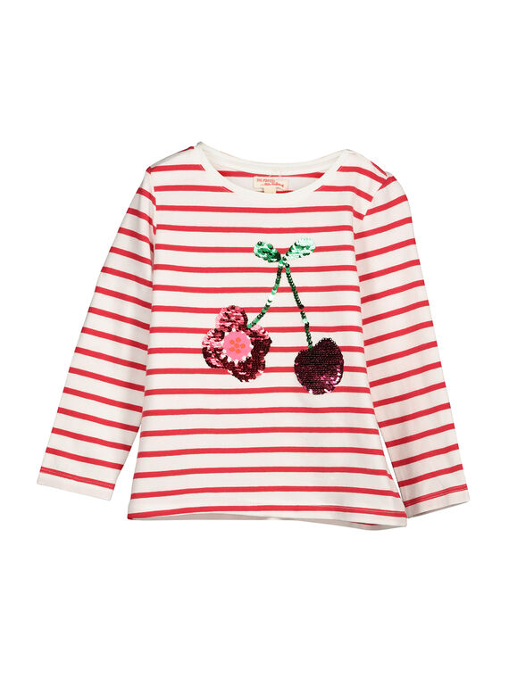 Girls' long-sleeved T-shirt FACOTEE2 / 19S90183TML099