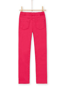 Dark pink jeggings in dyed garment LAJOJEG2 / 21S90144D2BF507
