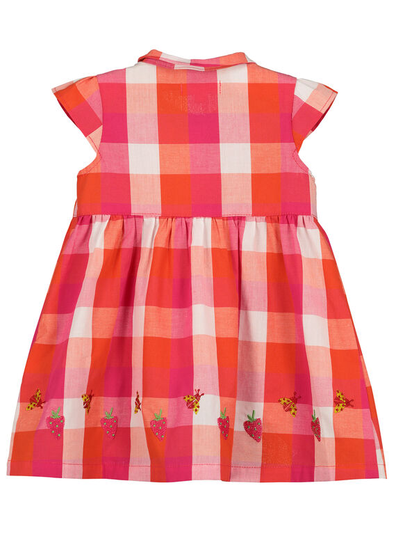 Baby girls' checked dress FIYEROB4 / 19SG09M4ROB000