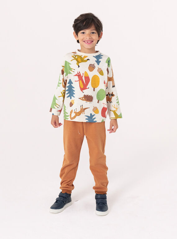 Brown jogging lined warm bear animation for boys  VOBAJOG / 24W902Q1JGB821