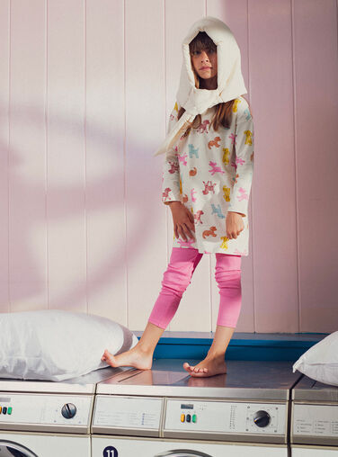 Dark off white NIGHT DRESS XEFACHUDOG / 25WH1131CHN003