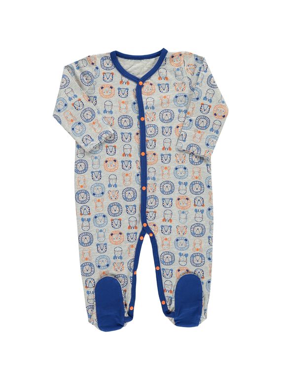 Baby boys' cotton sleepsuit CEGUGREAOP / 18SH1444GRE099