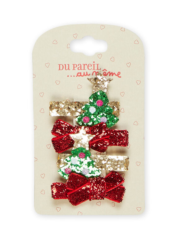 Set of 4 assorted barrettes PYAJOCLIC6 / 22WI01I8BRT955