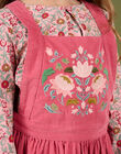 Embroidered ruffled velvet dress PARHUROB3 / 22W901Q2ROBD305