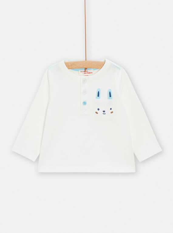 Baby Boy White T-Shirt TUJOTUN1 / 24SG10B2TML001