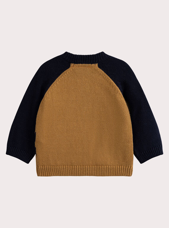 Tiger animated knitted vest for baby boy  VUKOGIL / 24WG1031GILB101