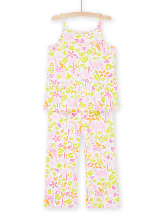 White flower print tank top and pants REFAPYJLON / 23SH11HAPYJ000