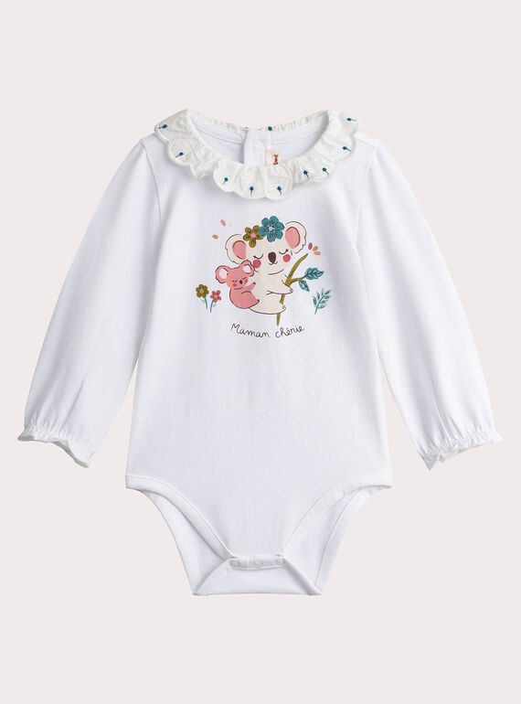 Long-sleeved bodysuit for baby girl  VIKLIBOD / 24WG0941BOD001