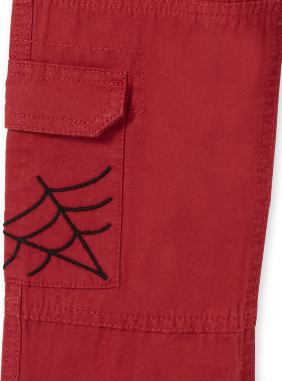 Red Cargo Pants - Child Boy LOROUPAN / 21S902K1PANF506
