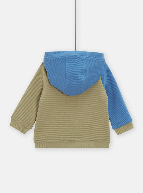 Khaki jacket with a dog design for baby boys VUGAGIL / 24WG1011GILG608