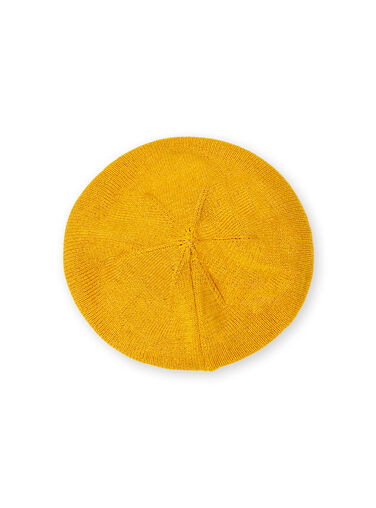 Yellow beret in fine mesh baby girl LYINAUBON / 21SI09L1BON106