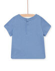 Baby Boy Ice Blue Short Sleeve T-Shirt NUSANTI3 / 22SG10S2TMC219