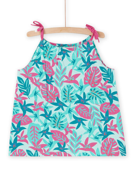 Dark ecru t-shirt with flower and parrot prints RAJODEB2 / 23S901Z6TEEC215